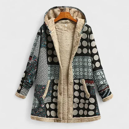 Klara™ | Ciepła Pikowana Parka w Kwiaty