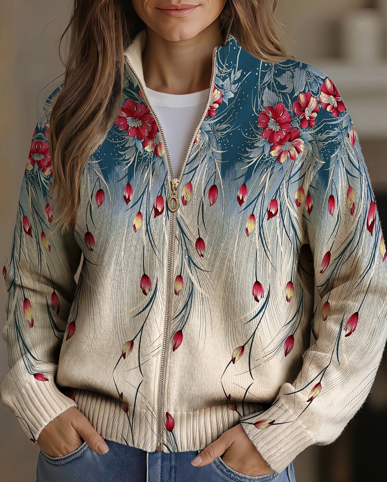 Zillah™ | Rozpinany Sweter na Zamek